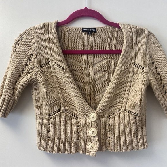 Warehouse short sleeve cardigan UK 8 - Picture 2 of 5